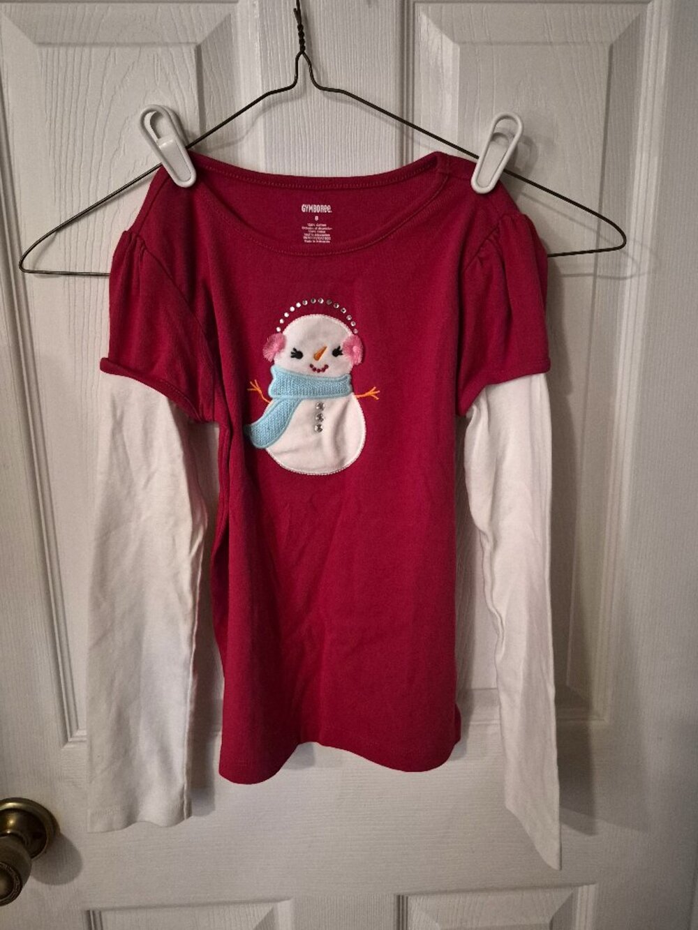 Gymboree Girls Snowgirl Red Sweatshirt